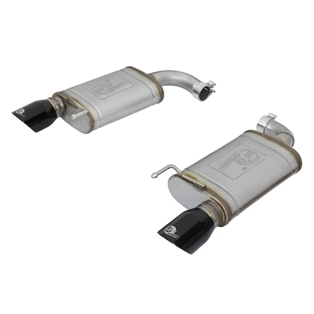 Afe Stainless Steel, With Mufflers, 2.5 Inch Pipe Diameter, Dual Exit, Rear Exit 49-43085-B